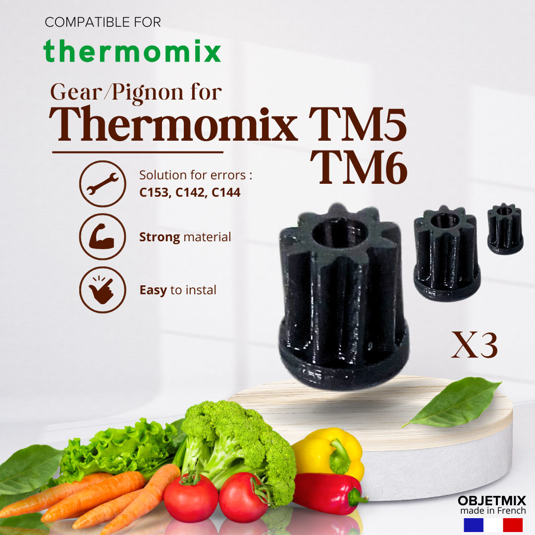 Lot 3 Pignons  Engrenages pour Thermomix TM5  TM6 Qualité Premium Fabrication Fr