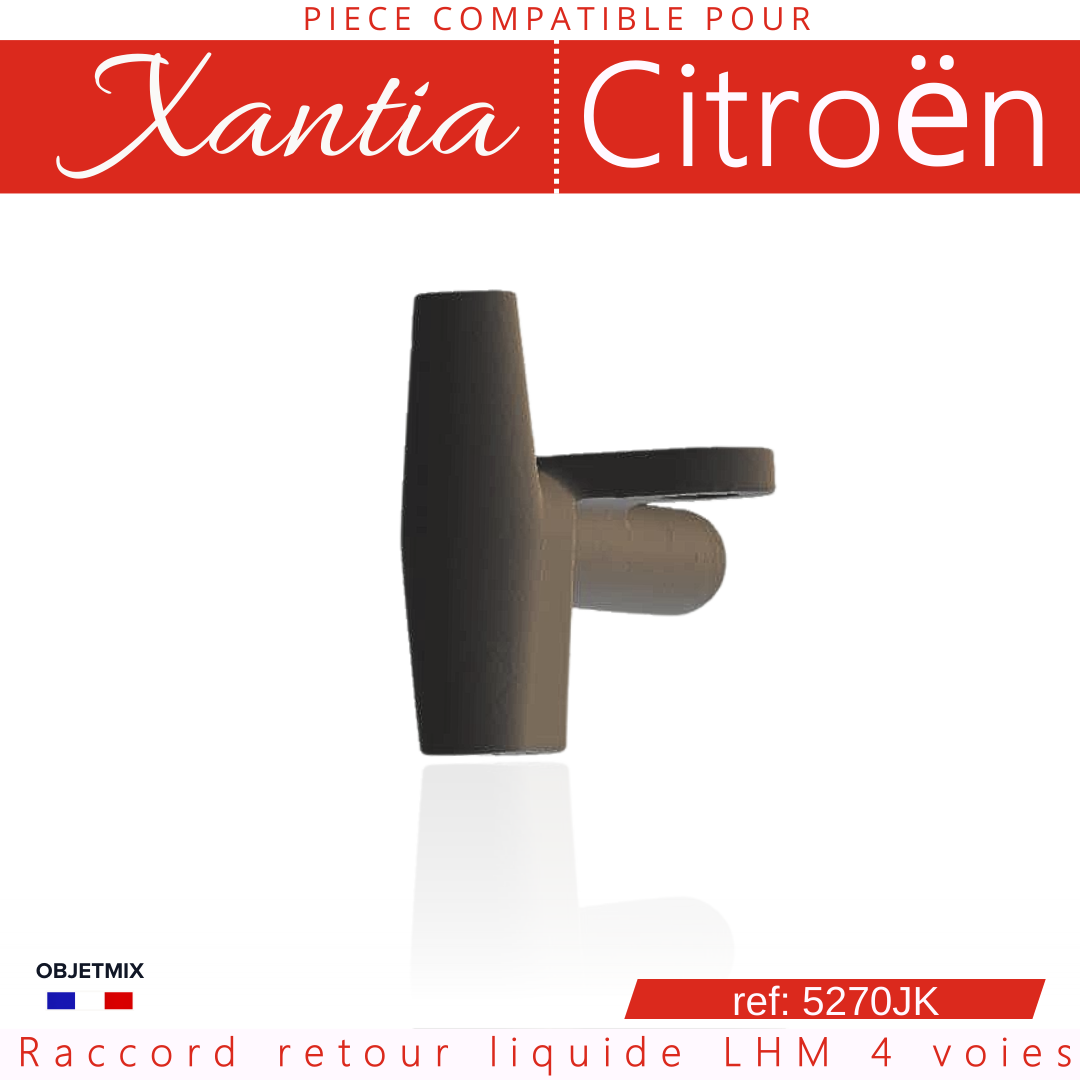 Raccord Citroën Xantia - 4 voies liquide LHM- Réf: 5270JK