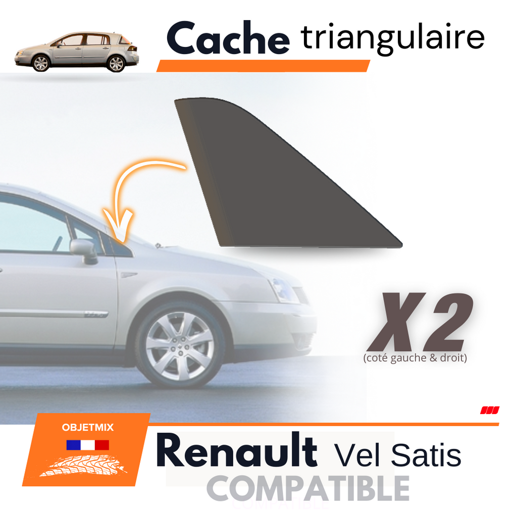 Kit 2 Caches Aile avant - Renault Vel Satis - Coté passer & Conducteur