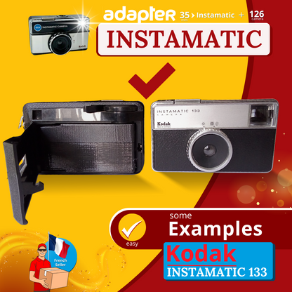 💥 126 Camera Adapter for 35mm Film – Convert Your Instamatic to 35mm