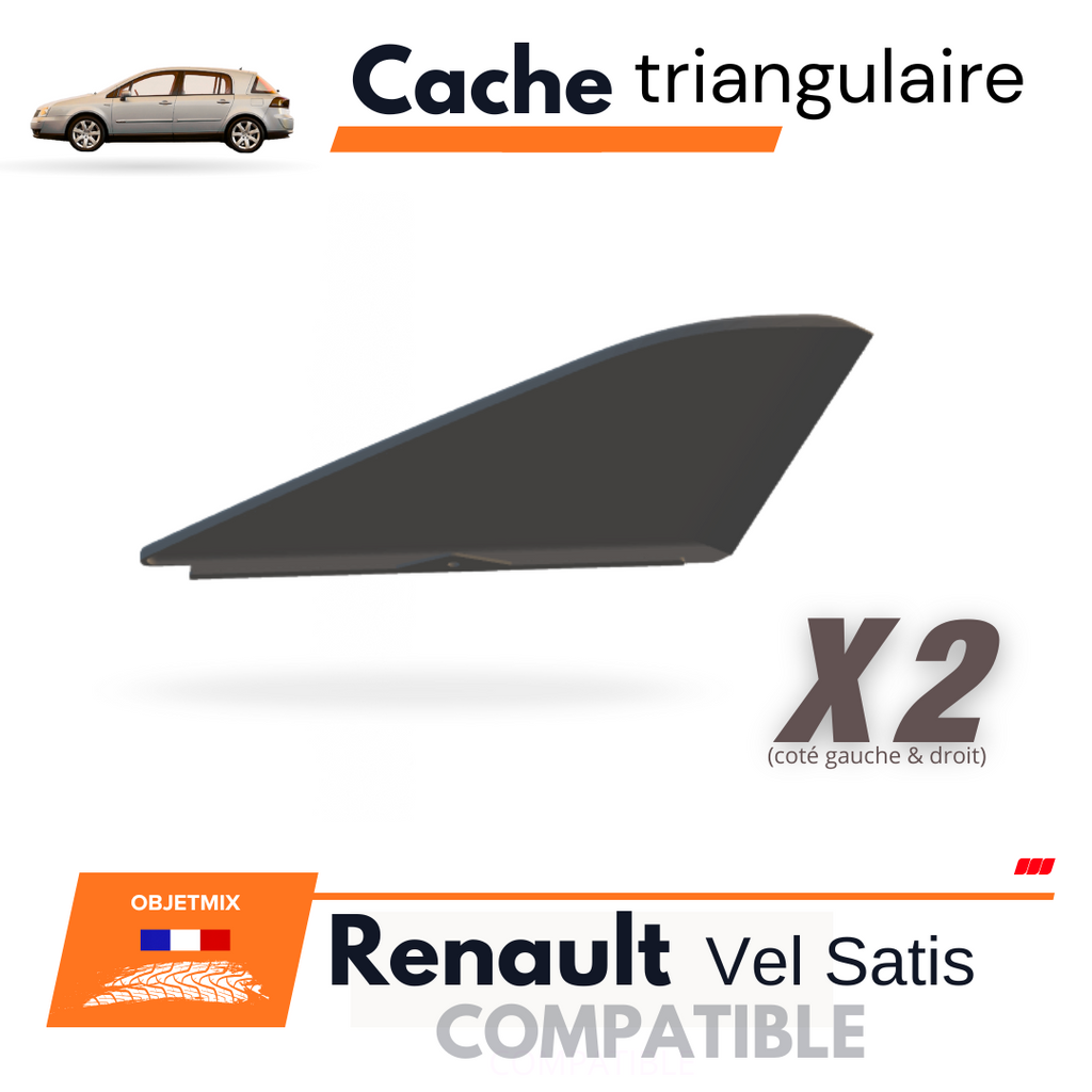 Kit 2 Caches Aile avant - Renault Vel Satis - Coté passer & Conducteur