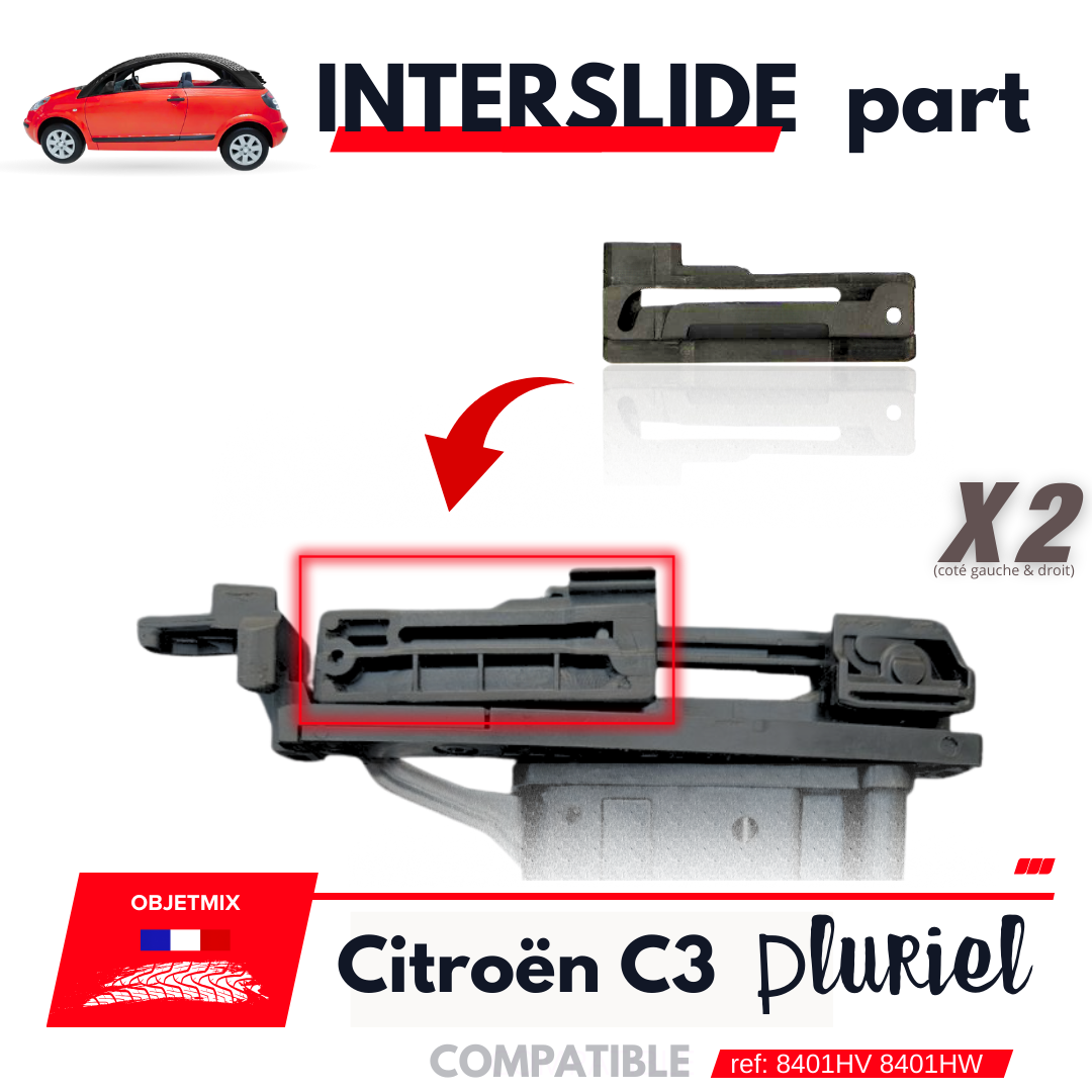 Kit Réparation Interslides Capote - Citroën C3 Pluriel - 8401HV 8401HW