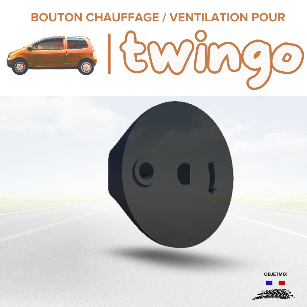 🔥 Bouton Chauffage / Ventilation Renault Twingo 1 - Kit B - Lot de 3