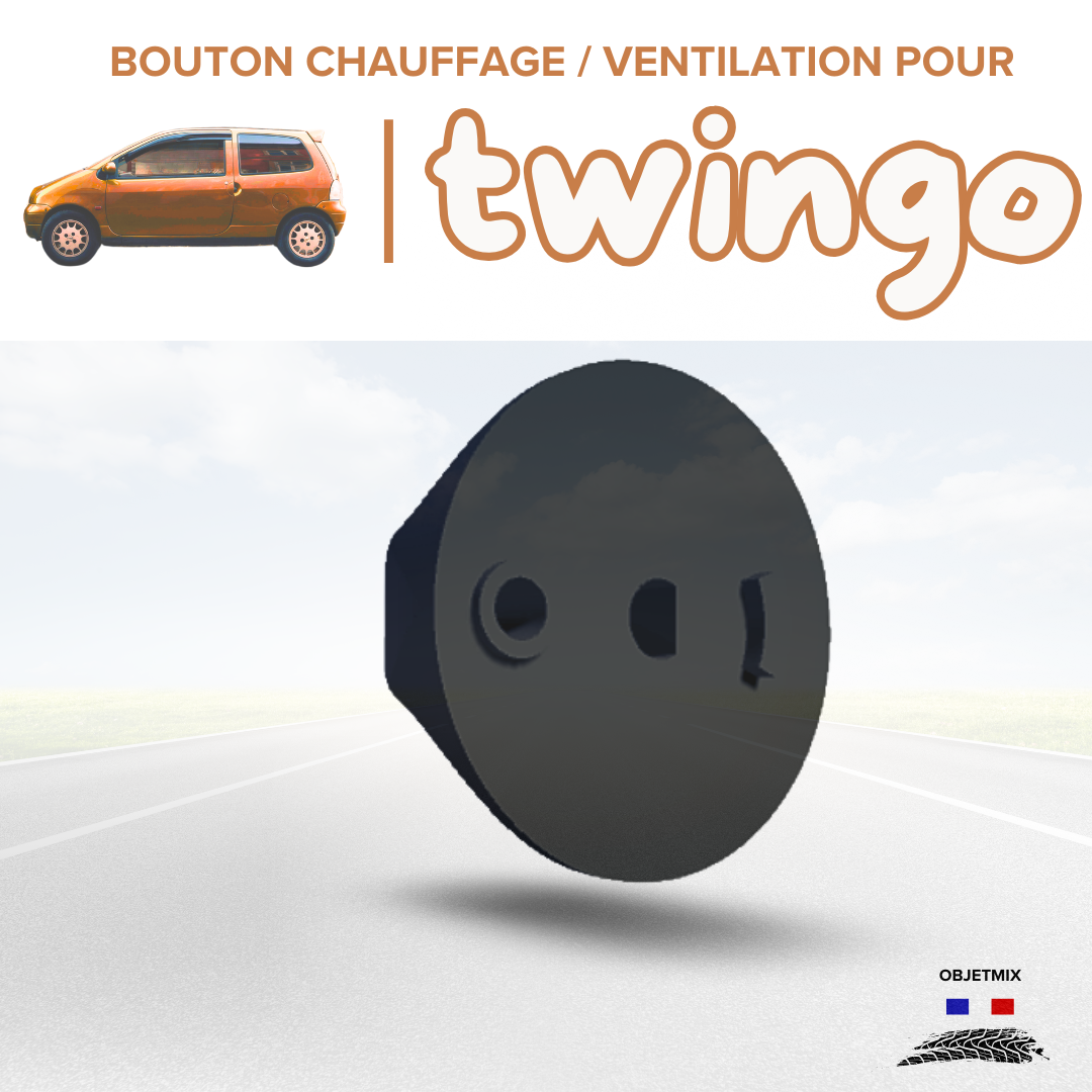 🔥 Bouton Chauffage / Ventilation Renault Twingo 1 - Kit B - Lot de 3