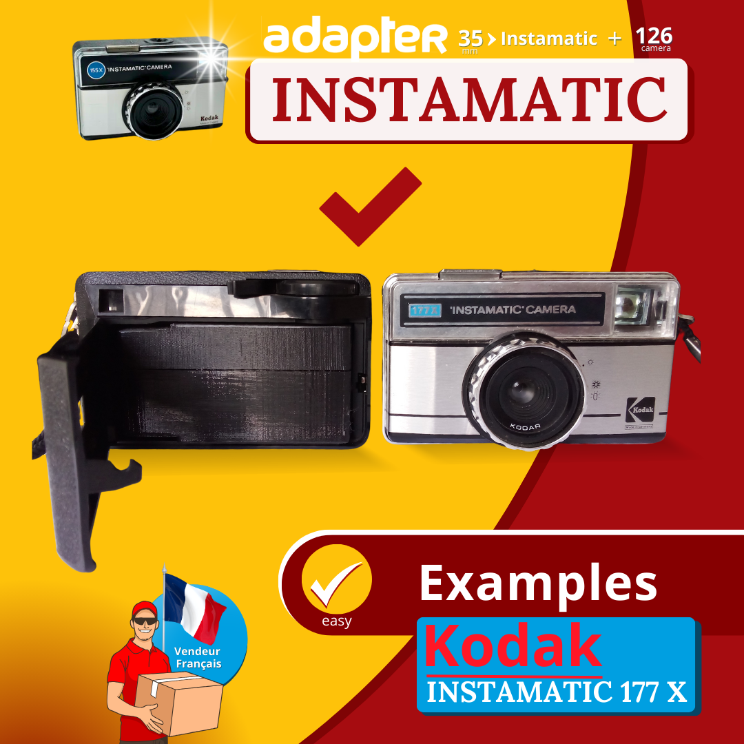 💥 126 Camera Adapter for 35mm Film – Convert Your Instamatic to 35mm