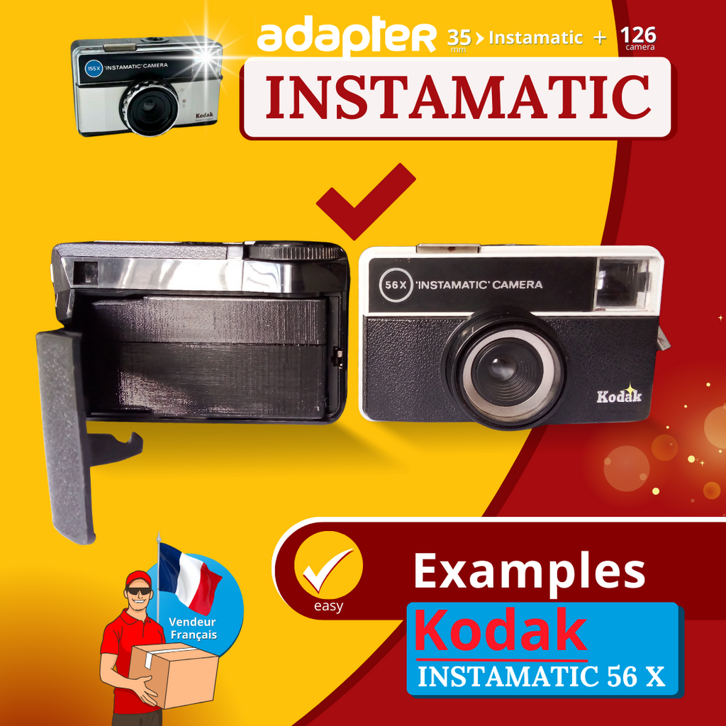💥 126 Camera Adapter for 35mm Film – Convert Your Instamatic to 35mm