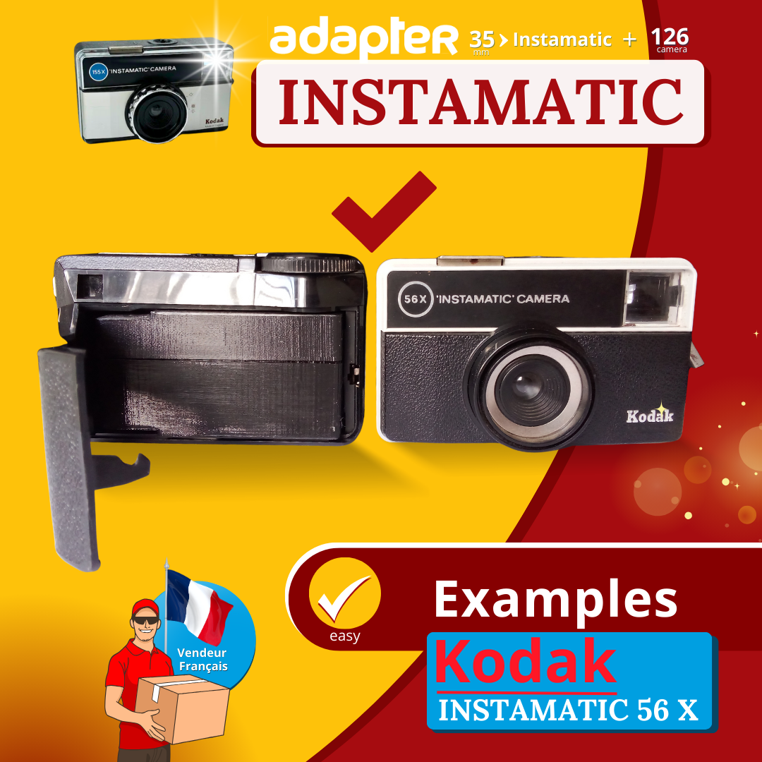 💥 126 Camera Adapter for 35mm Film – Convert Your Instamatic to 35mm