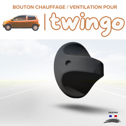 🔥 Bouton Chauffage / Ventilation Renault Twingo 1 - Kit B - Lot de 3
