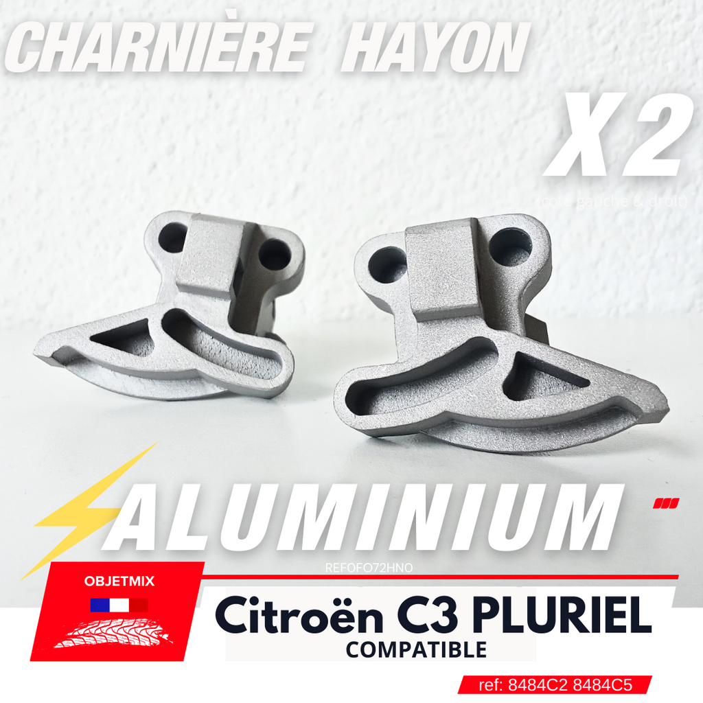 Kit 2 Aluminum Tailgate Hinges - CITROËN C3 PLURIEL - Left & Right