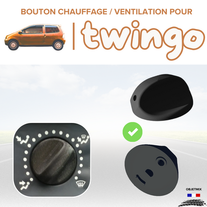 🔥 Bouton Chauffage / Ventilation Renault Twingo 1 - Kit B - Lot de 3
