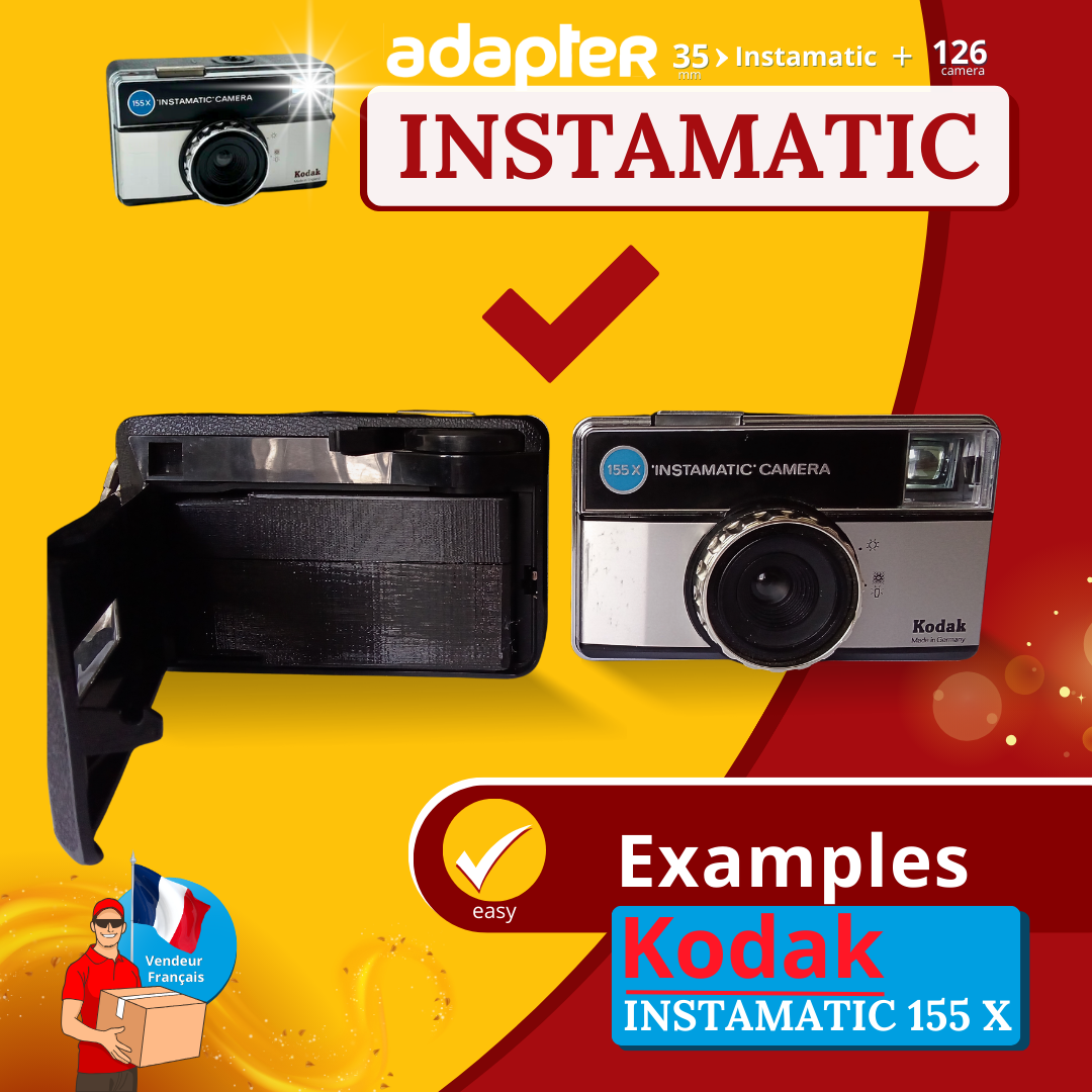 💥 126 Camera Adapter for 35mm Film – Convert Your Instamatic to 35mm