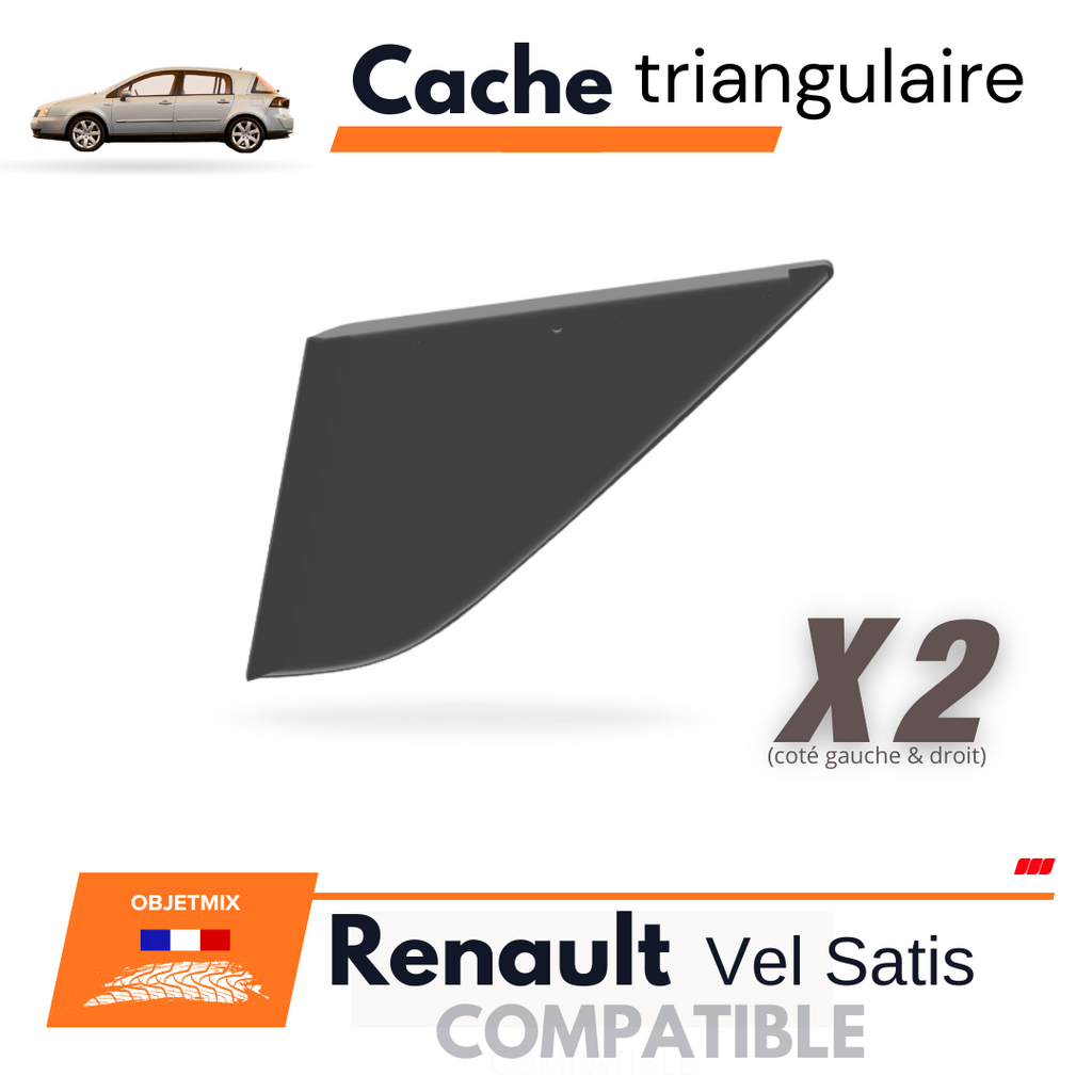 Kit 2 Caches Aile avant - Renault Vel Satis - Coté passer & Conducteur