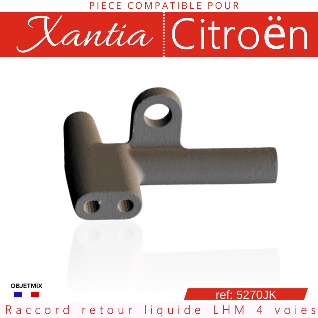 Raccord Citroën Xantia - 4 voies liquide LHM- Réf: 5270JK