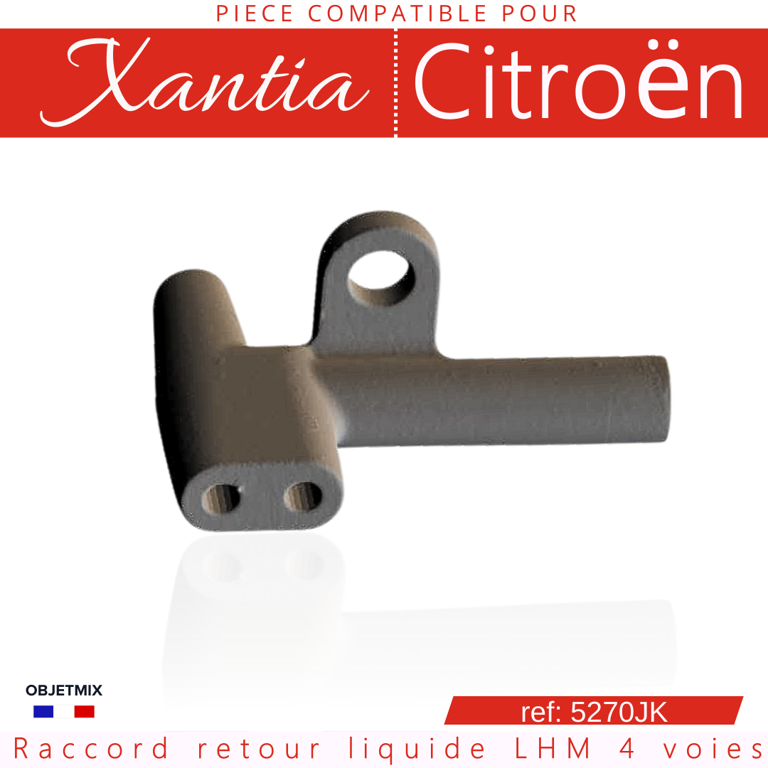 Raccord Citroën Xantia - 4 voies liquide LHM- Réf: 5270JK