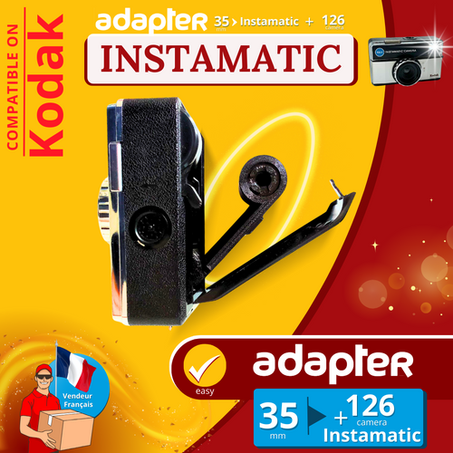 💥 126 Camera Adapter for 35mm Film – Convert Your Instamatic to 35mm